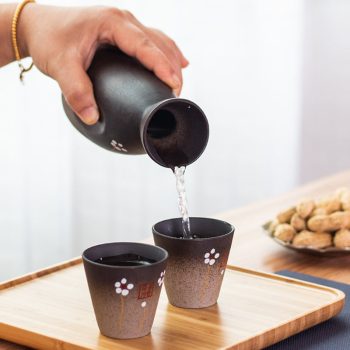 Vintage Ceramic Sake Pot Cup Set