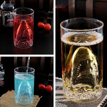 Transparent Glass Cup Shark Glass