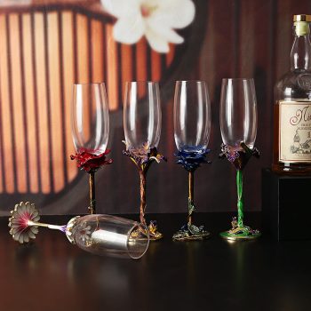 Creative Crystal Glass Handmade Enamel Champagne