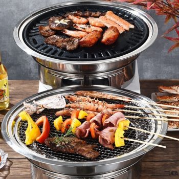 Korean Stainless Steel Charcoal Barbecue Grill